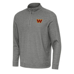 Washington Commanders Antigua Subtle Quarter-Zip Top - Heather Black cheap