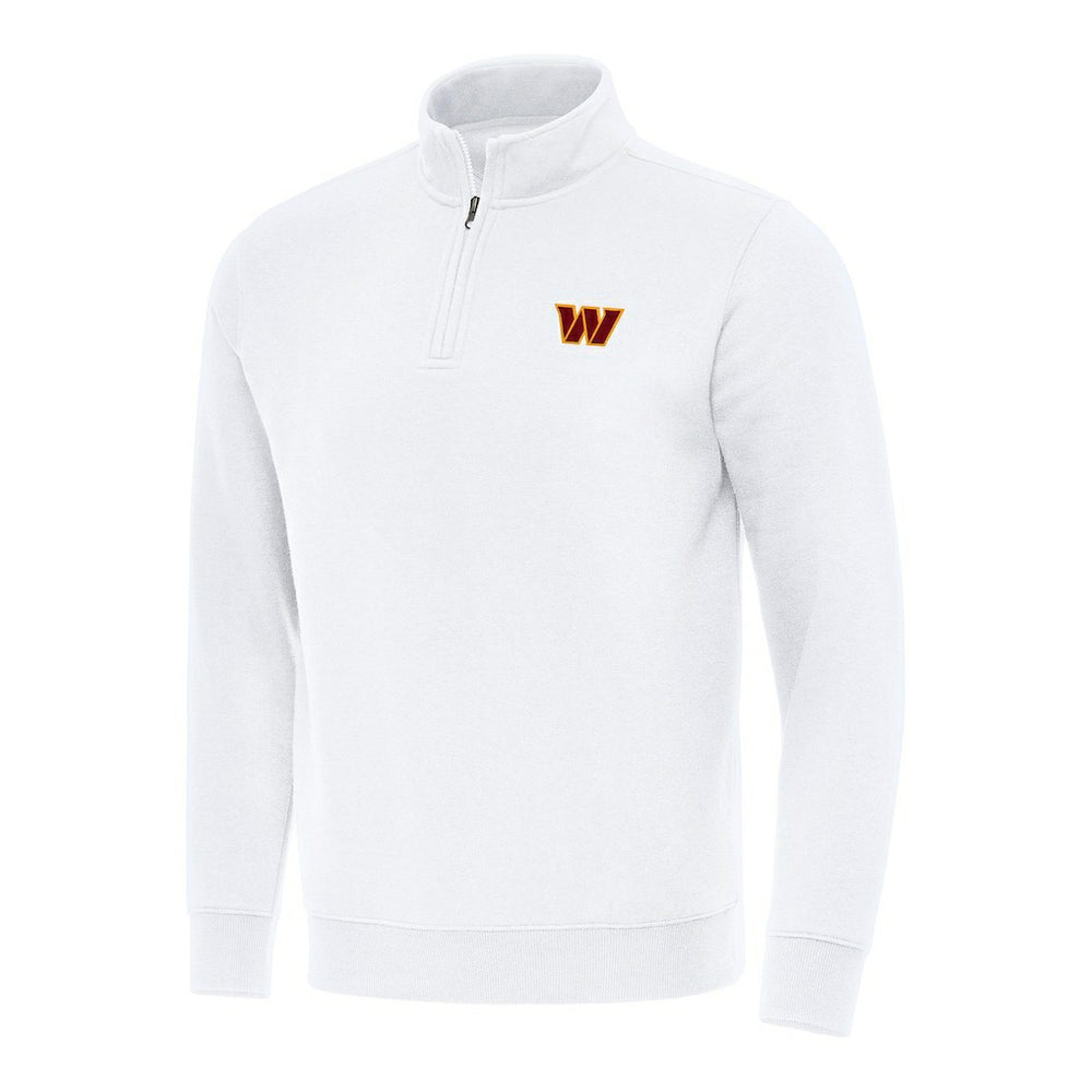 Washington Commanders Antigua Victory Quarter-Zip Pullover Top - White on sale