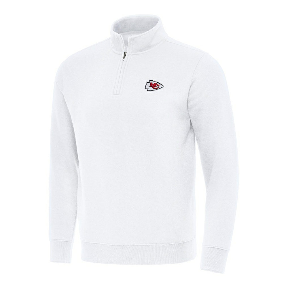 Kansas City Chiefs Antigua Victory Quarter-Zip Pullover Top - White on sale