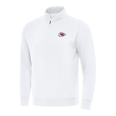 Kansas City Chiefs Antigua Victory Quarter-Zip Pullover Top - White on sale