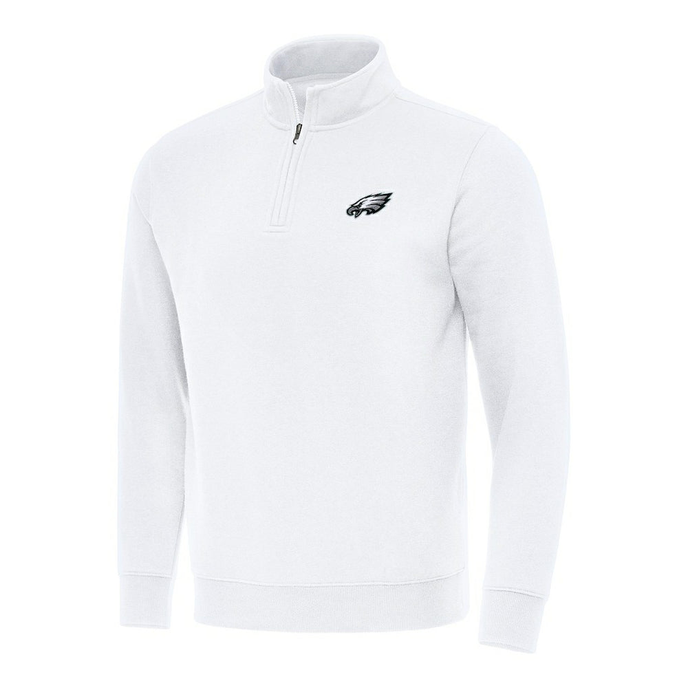 Philadelphia Eagles Antigua Victory Quarter-Zip Pullover Top - White for sale