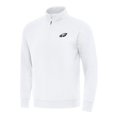 Philadelphia Eagles Antigua Victory Quarter-Zip Pullover Top - White for sale
