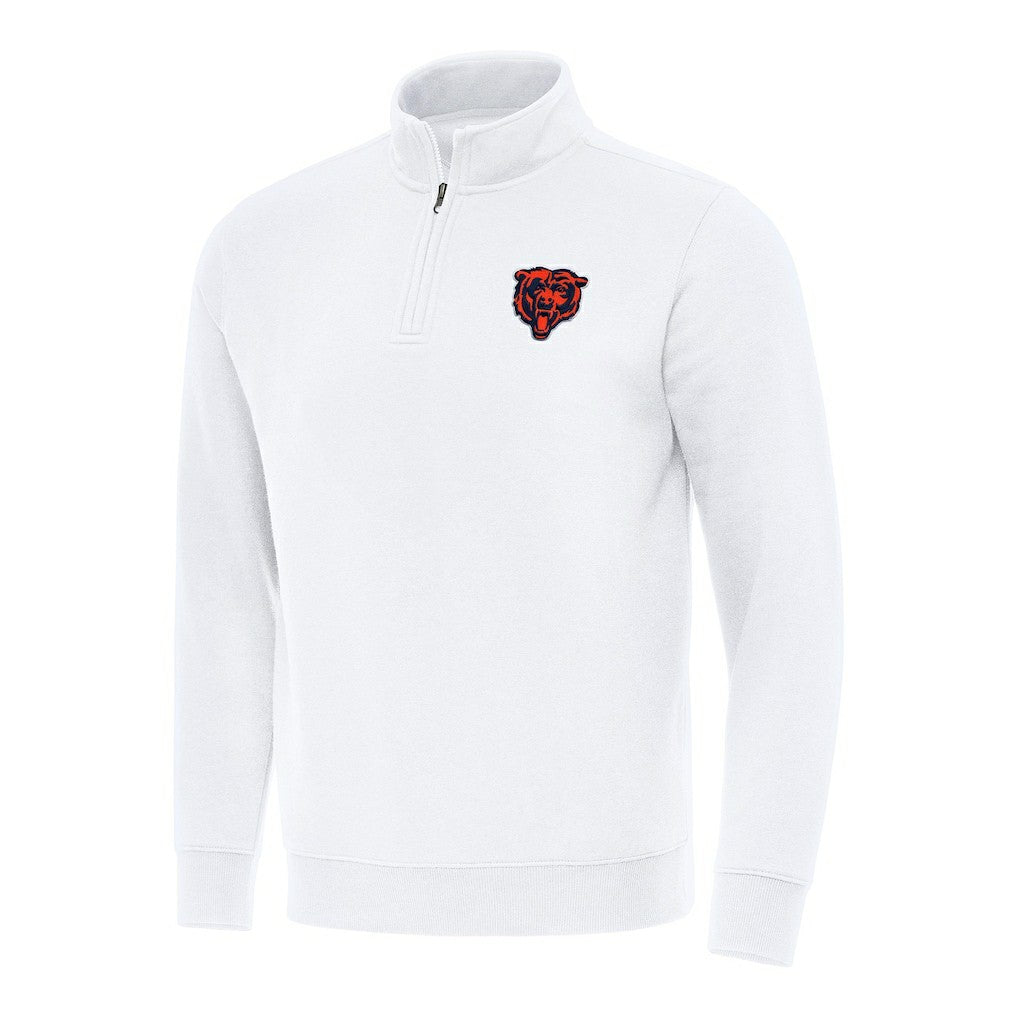 Chicago Bears Antigua Victory Quarter-Zip Pullover Top - White outlet