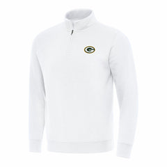 Green Bay Packers Antigua Victory Quarter-Zip Pullover Top - White sale