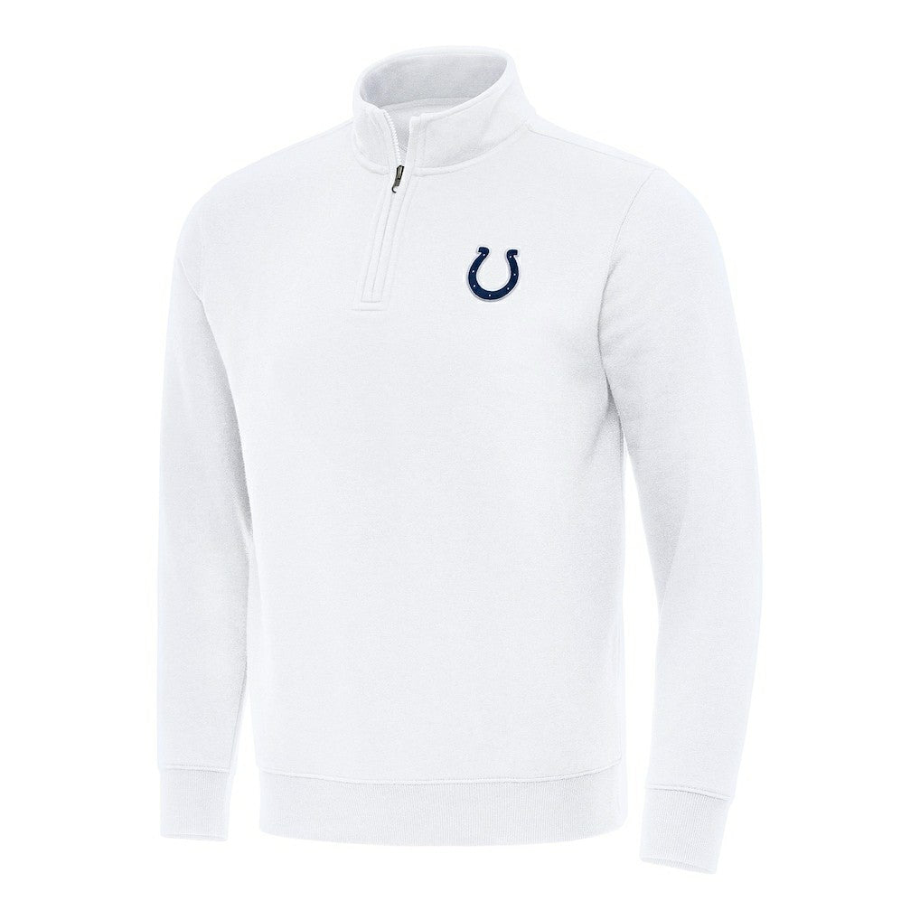 Indianapolis Colts Antigua Victory Quarter-Zip Pullover Top - White sale