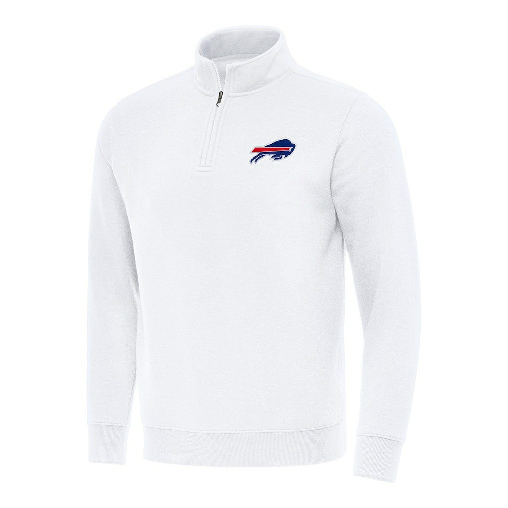 Buffalo Bills Antigua Victory Quarter-Zip Pullover Top - White cheap