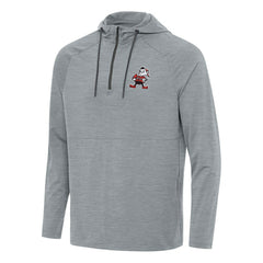 Cleveland Browns Antigua Spikes Quarter-Zip Pullover Hoodie - Heather Gray online