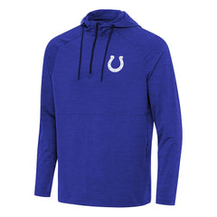 Indianapolis Colts Antigua Spikes Quarter-Zip Pullover Hoodie - Heather Royal for sale