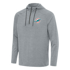 Miami Dolphins Antigua Spikes Quarter-Zip Pullover Hoodie - Heather Gray online