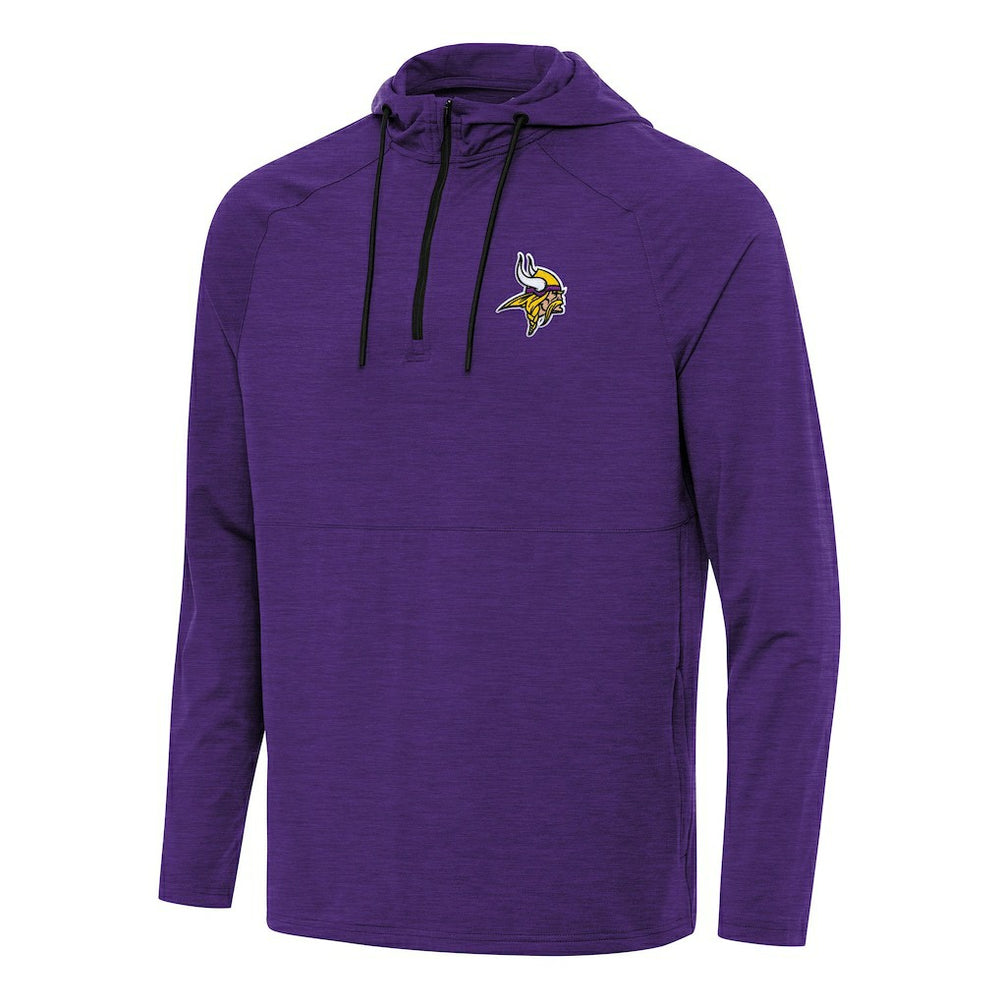 Minnesota Vikings Antigua Spikes Quarter-Zip Pullover Hoodie - Heather Purple discount