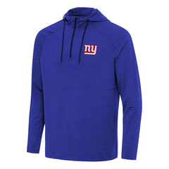 New York Giants Antigua Spikes Quarter-Zip Pullover Hoodie - Heather Royal discount