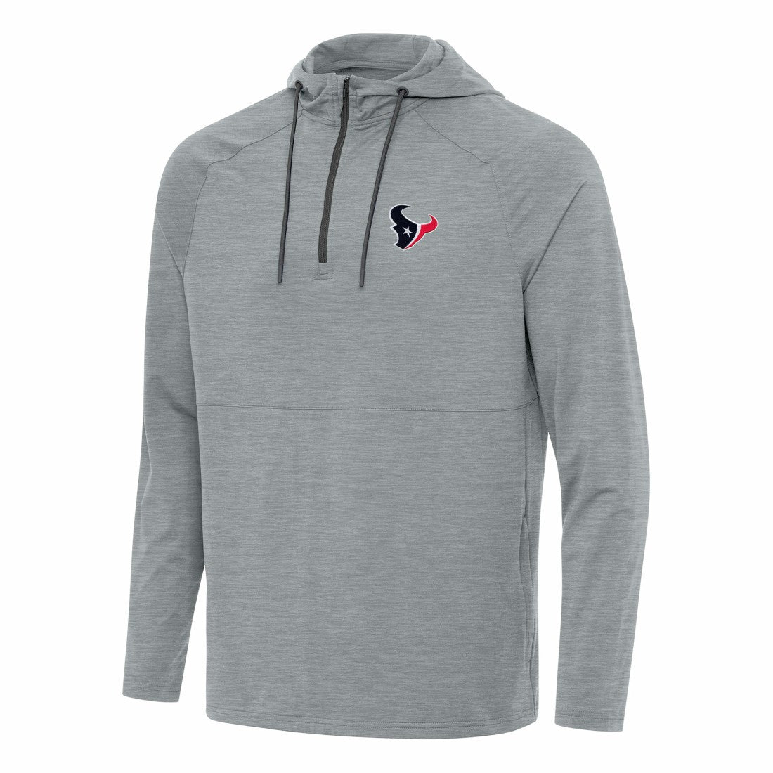 Houston Texans Antigua Spikes Quarter-Zip Pullover Hoodie - Heather Gray for sale