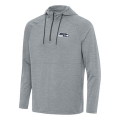 Seattle Seahawks Antigua Spikes Quarter-Zip Pullover Hoodie - Heather Gray outlet