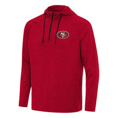 San Francisco 49ers Antigua Spikes Quarter-Zip Pullover Hoodie - Scarlet sale
