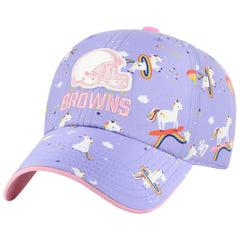 Cleveland Browns '47 Girls Preschool Unicorn Clean Up Adjustable Hat - Lavender on sale