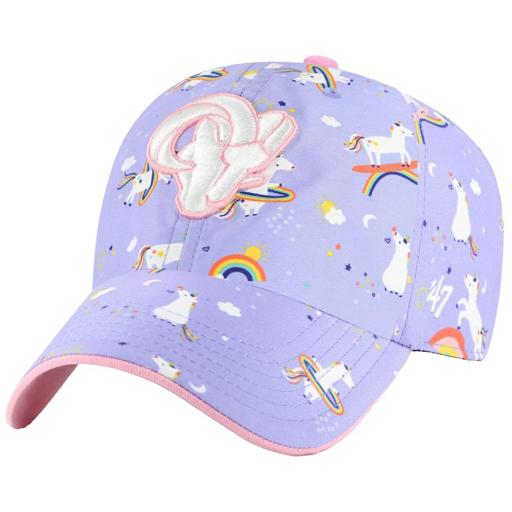 Los Angeles Rams '47 Girls Preschool Unicorn Clean Up Adjustable Hat - Lavender discount