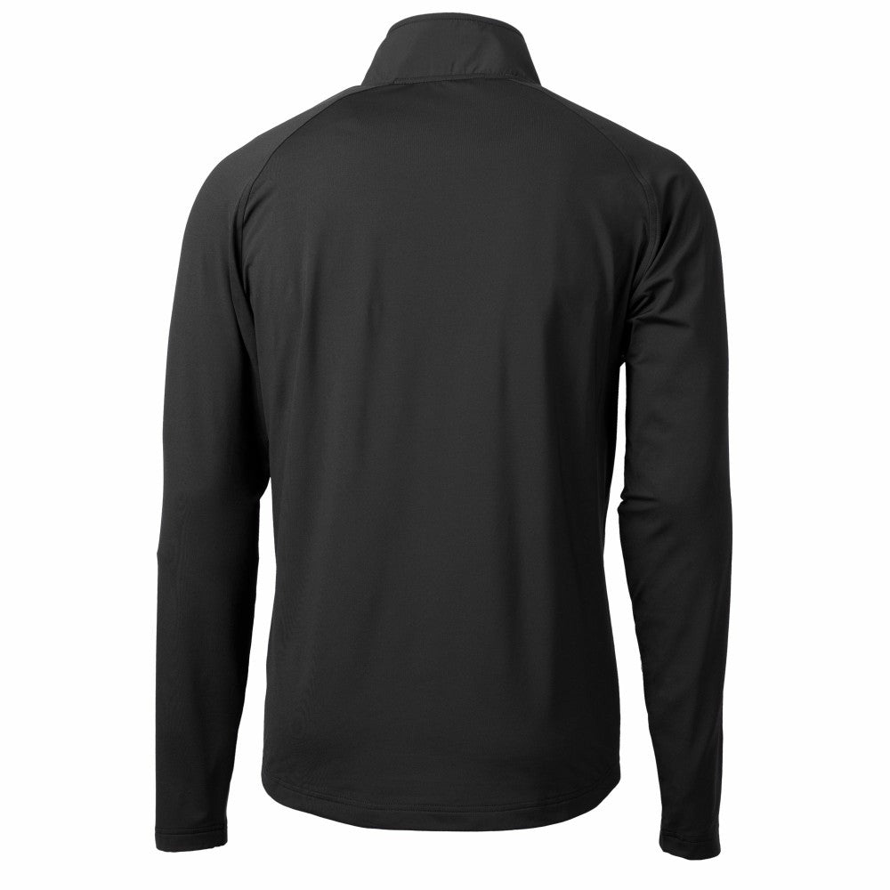 Kansas City Royals Cutter & Buck Adapt Eco Hybrid Raglan DryTec Quarter-Zip Jacket Black