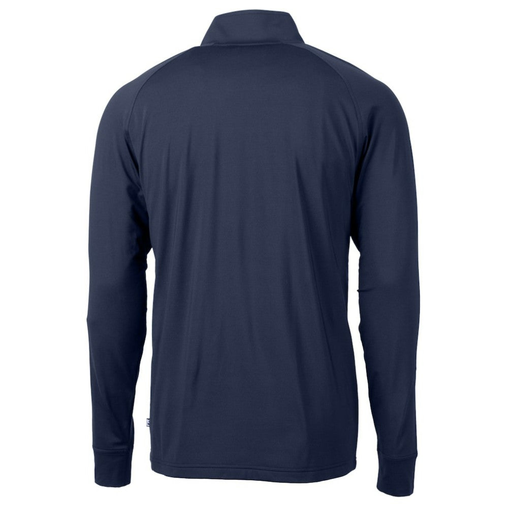 Detroit Tigers Cutter & Buck Adapt Eco Raglan Quarter-Zip Top Navy