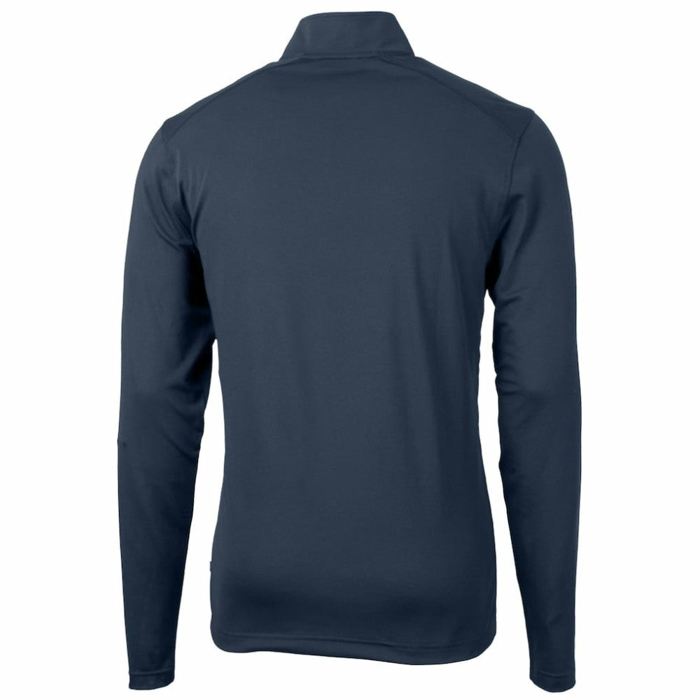 Detroit Tigers Cutter & Buck Virtue Eco Pique Quarter-Zip Jacket Navy