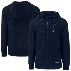 Boston Red Sox Cutter & Buck Roam Eco Recycled Half-Zip Pullover Hoodie Navy