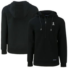 Los Angeles Angels Cutter & Buck Roam Eco Recycled Half-Zip Pullover Hoodie Black