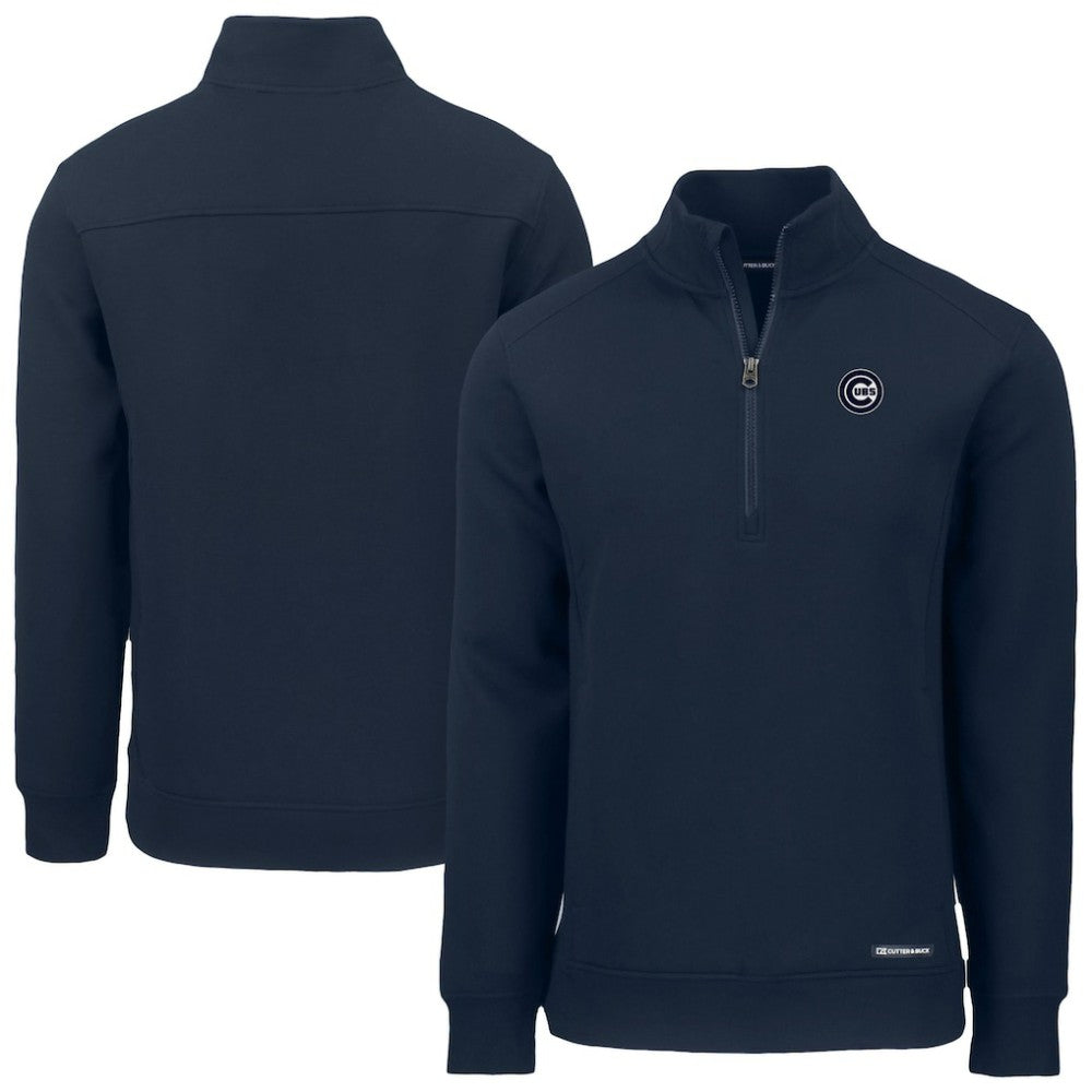 Chicago Cubs Cutter & Buck Roam Eco Quarter-Zip Jacket Navy