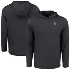 Colorado Rockies Cutter & Buck Coastline Epic Comfort Eco Recycled Long Sleeve Hoodie T-Shirt Black