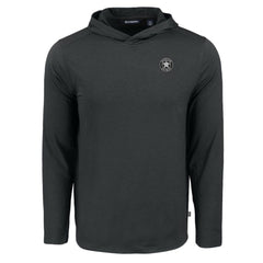 Houston Astros Cutter & Buck Coastline Epic Comfort Eco Recycled Long Sleeve Hoodie T-Shirt Black
