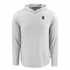 Kansas City Royals Cutter & Buck Coastline Epic Comfort Eco Recycled Long Sleeve Hoodie T-Shirt Gray