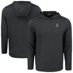 Los Angeles Angels Cutter & Buck Coastline Epic Comfort Eco Recycled Long Sleeve Hoodie T-Shirt Black