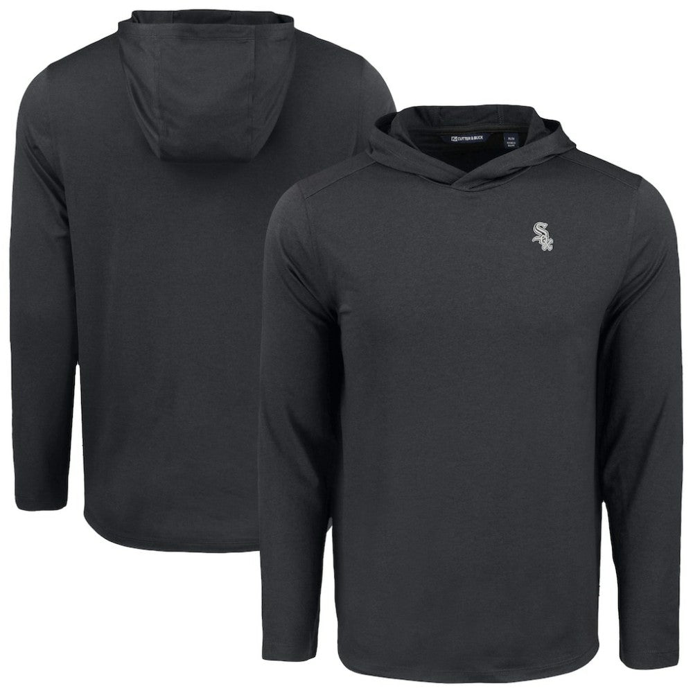 Chicago White Sox Cutter & Buck Coastline Epic Comfort Eco Recycled Long Sleeve Hoodie T-Shirt Black
