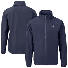 Chicago Cubs Cutter & Buck Charter Eco Recycled Full-Zip Hoodie Jacket Navy
