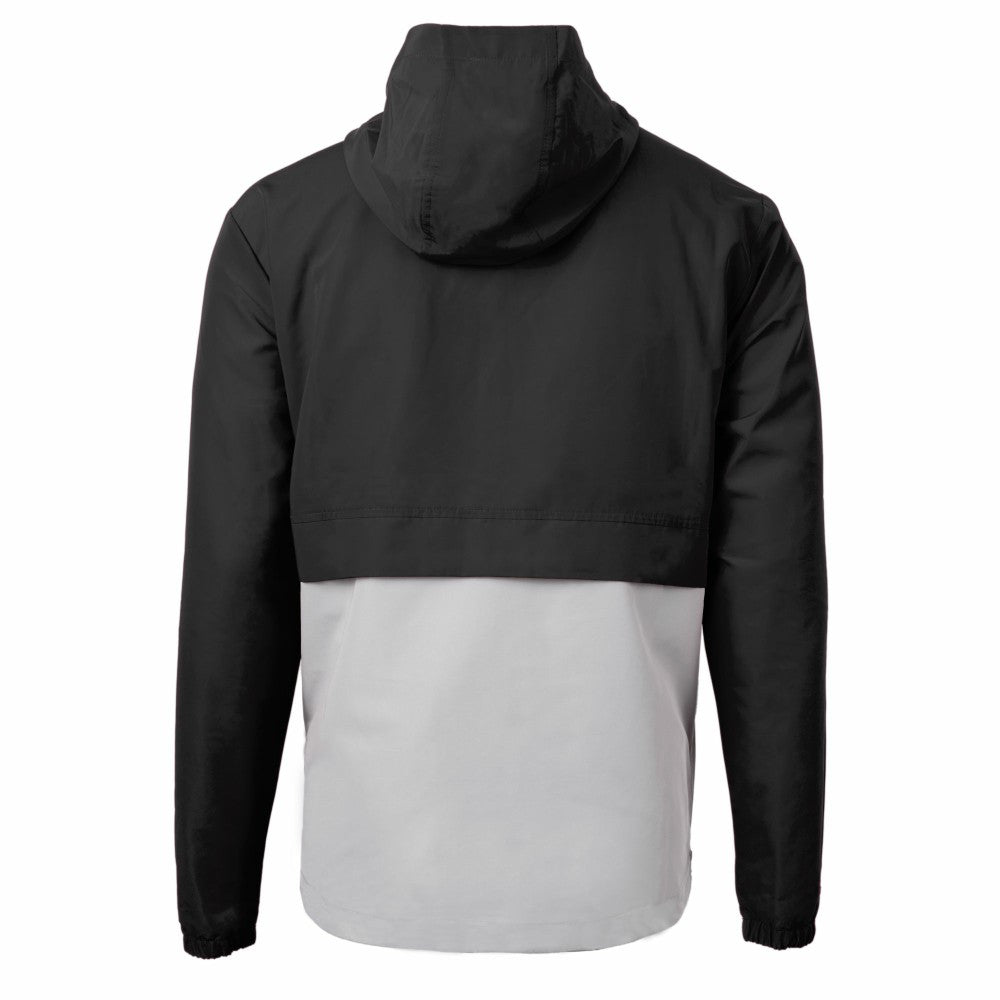 Kansas City Royals Cutter & Buck Charter Eco Recycled Anorak Half-Zip Hoodie Jacket Black/Gray