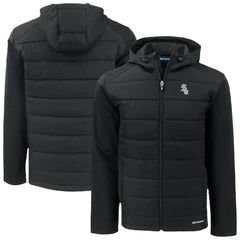Chicago White Sox Cutter & Buck Evoke Hybrid Eco Softshell Recycled Full-Zip Jacket Black
