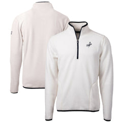 Los Angeles Dodgers Cutter & Buck Cascade Eco Fleece Quarter-Zip Jacket Oatmeal