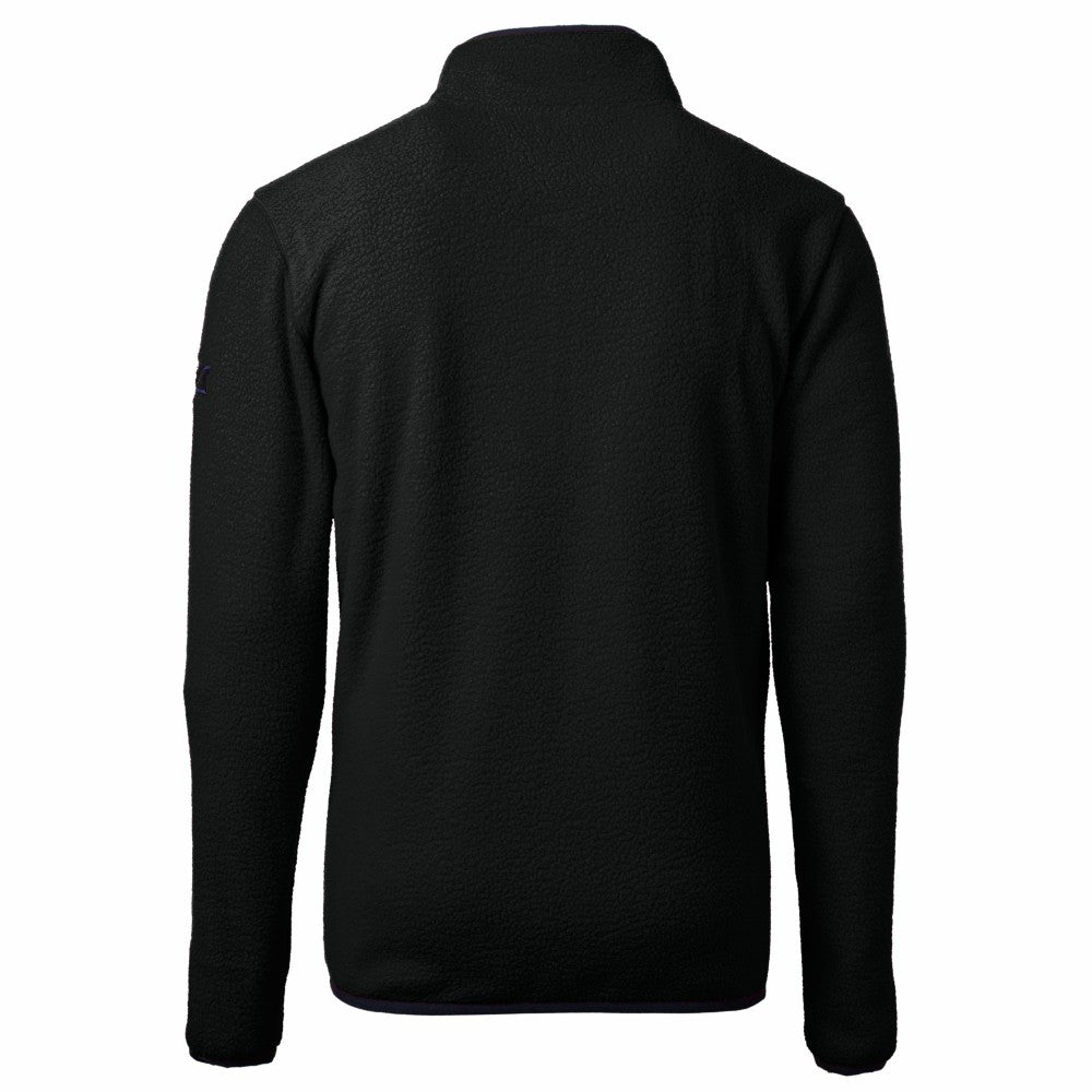 Los Angeles Dodgers Cutter & Buck Cascade Eco Fleece Quarter-Zip Jacket Black