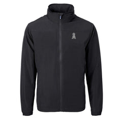 Los Angeles Angels Cutter & Buck Charter Eco Recycled Full-Zip Hoodie Jacket Black