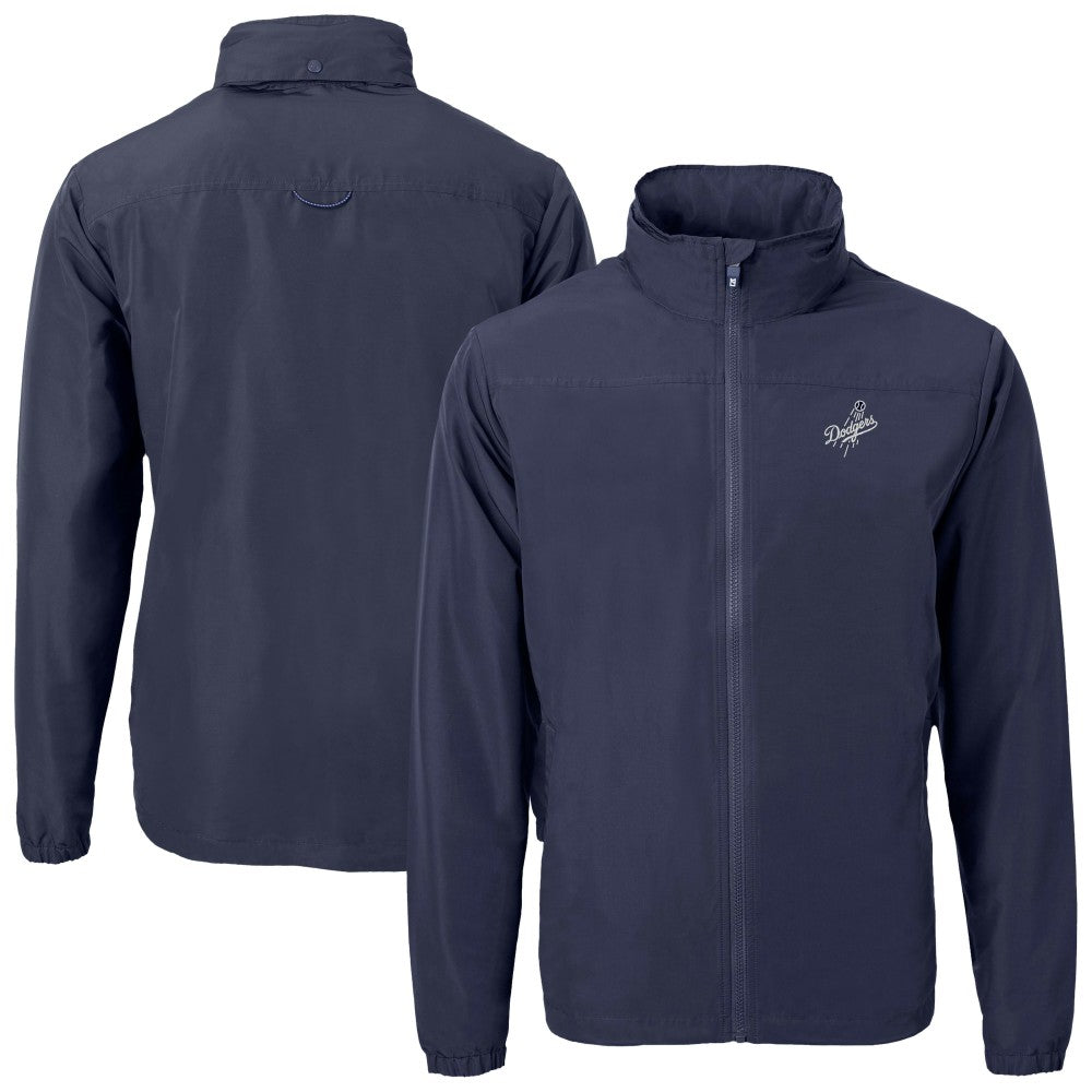 Los Angeles Dodgers Cutter & Buck Charter Eco Recycled Full-Zip Hoodie Jacket Navy
