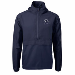 New York Mets Cutter & Buck Charter Eco Recycled Anorak Half-Zip Hoodie Jacket Navy