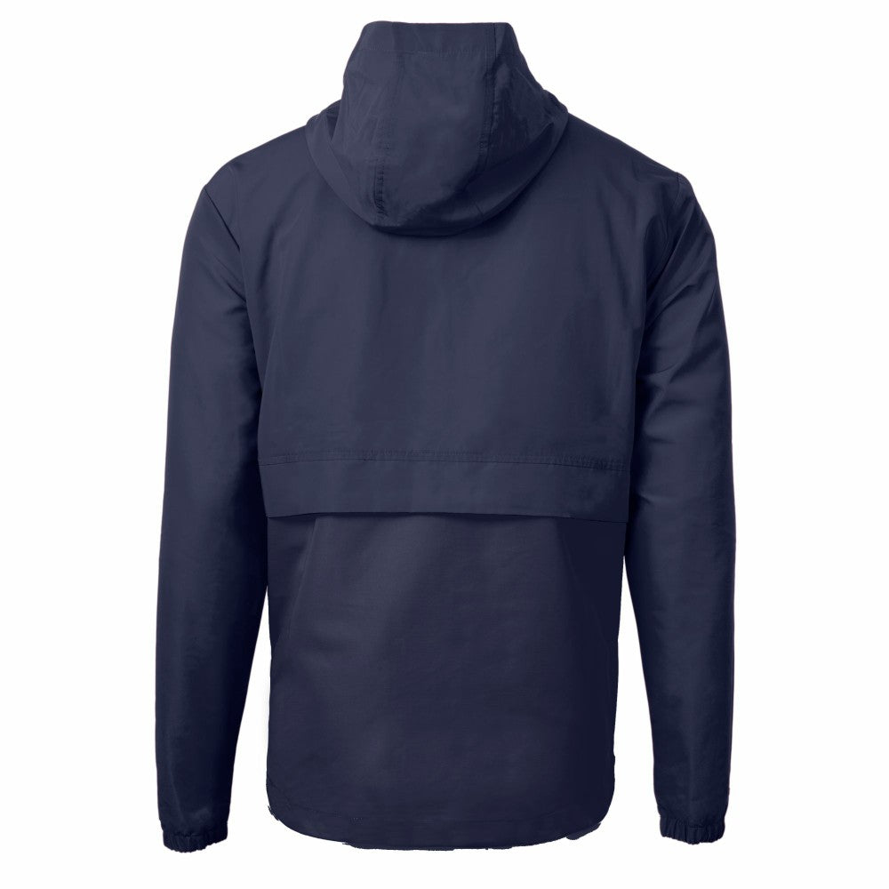 New York Mets Cutter & Buck Charter Eco Recycled Anorak Half-Zip Hoodie Jacket Navy