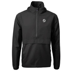 New York Yankees Cutter & Buck Charter Eco Recycled Anorak Half-Zip Hoodie Jacket Black