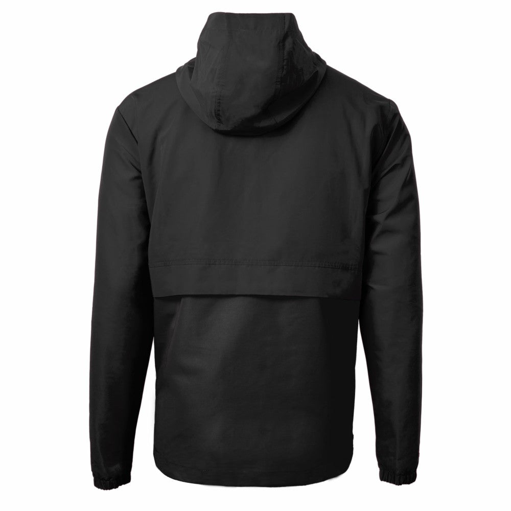 Los Angeles Angels Cutter & Buck Charter Eco Recycled Anorak Half-Zip Hoodie Jacket Black