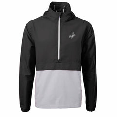 Los Angeles Dodgers Cutter & Buck Charter Eco Recycled Anorak Half-Zip Hoodie Jacket Black/Gray