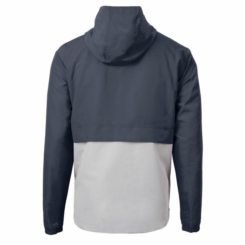 Los Angeles Dodgers Cutter & Buck Charter Eco Recycled Anorak Half-Zip Hoodie Jacket Navy/Gray