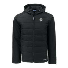 New York Yankees Cutter & Buck Evoke Hybrid Eco Softshell Recycled Full-Zip Hooded Jacket Black