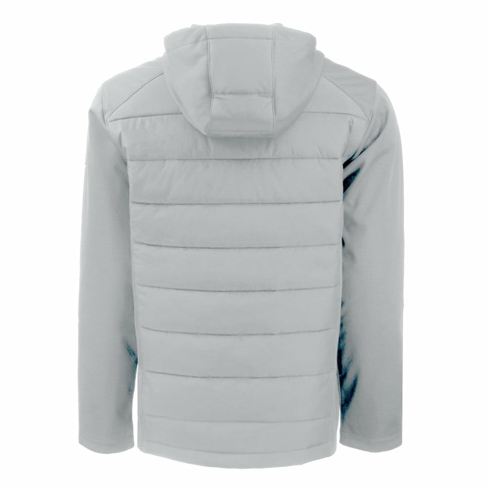 Los Angeles Dodgers Cutter & Buck Evoke Hybrid Eco Softshell Recycled Full-Zip Hooded Jacket Gray