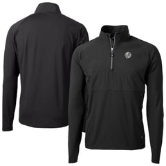 New York Yankees Cutter & Buck Adapt Eco Hybrid Raglan DryTec Quarter-Zip Jacket Black