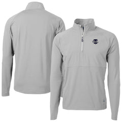 Philadelphia Phillies Cutter & Buck Adapt Eco Hybrid Raglan DryTec Quarter-Zip Jacket Gray