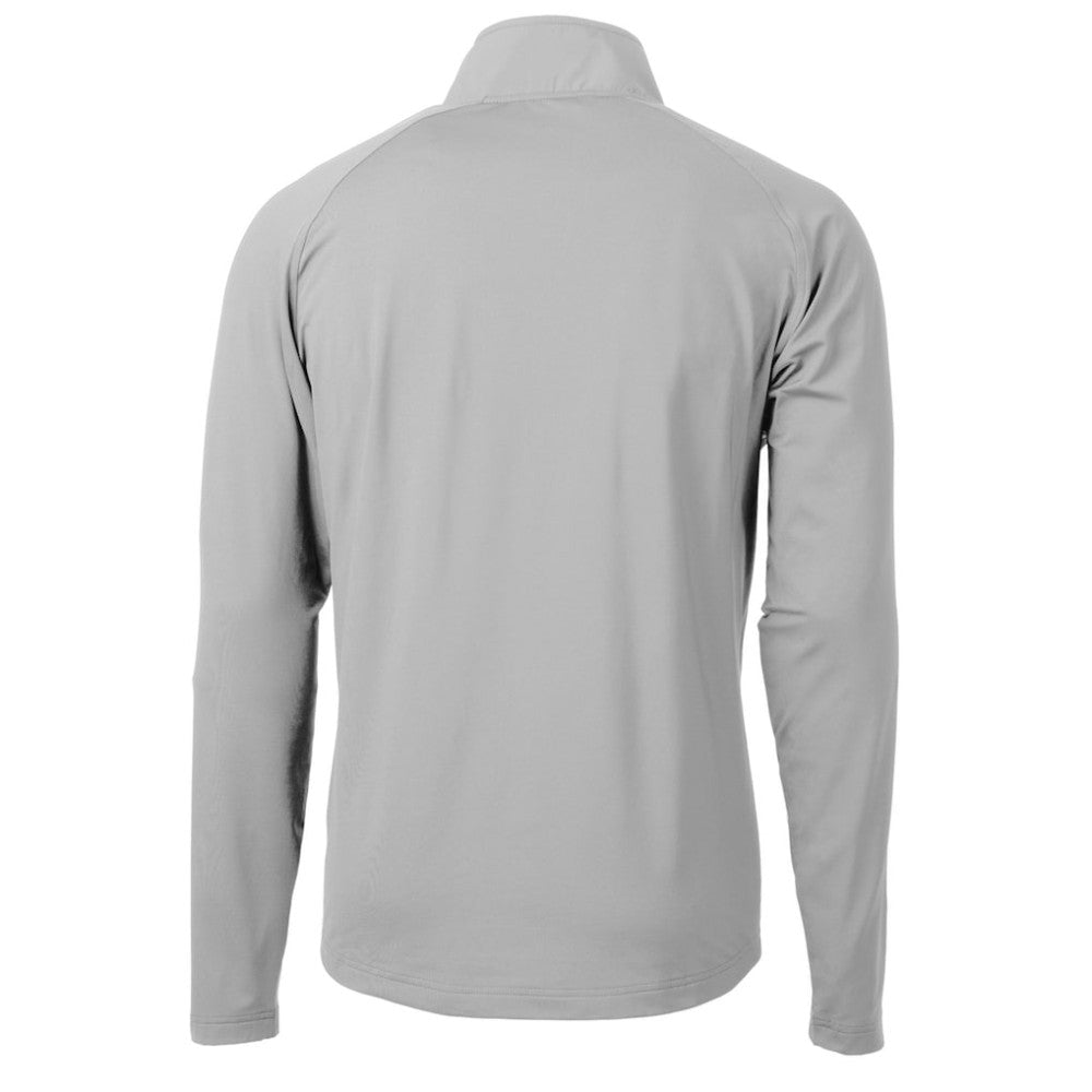 Los Angeles Dodgers Cutter & Buck Adapt Eco Hybrid Raglan DryTec Quarter-Zip Jacket Gray