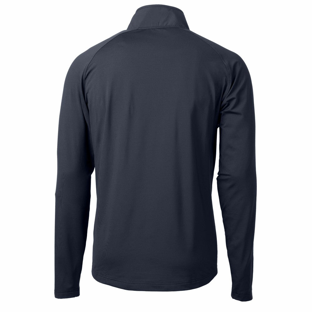 New York Mets Cutter & Buck Adapt Eco Hybrid Raglan DryTec Quarter-Zip Jacket Navy
